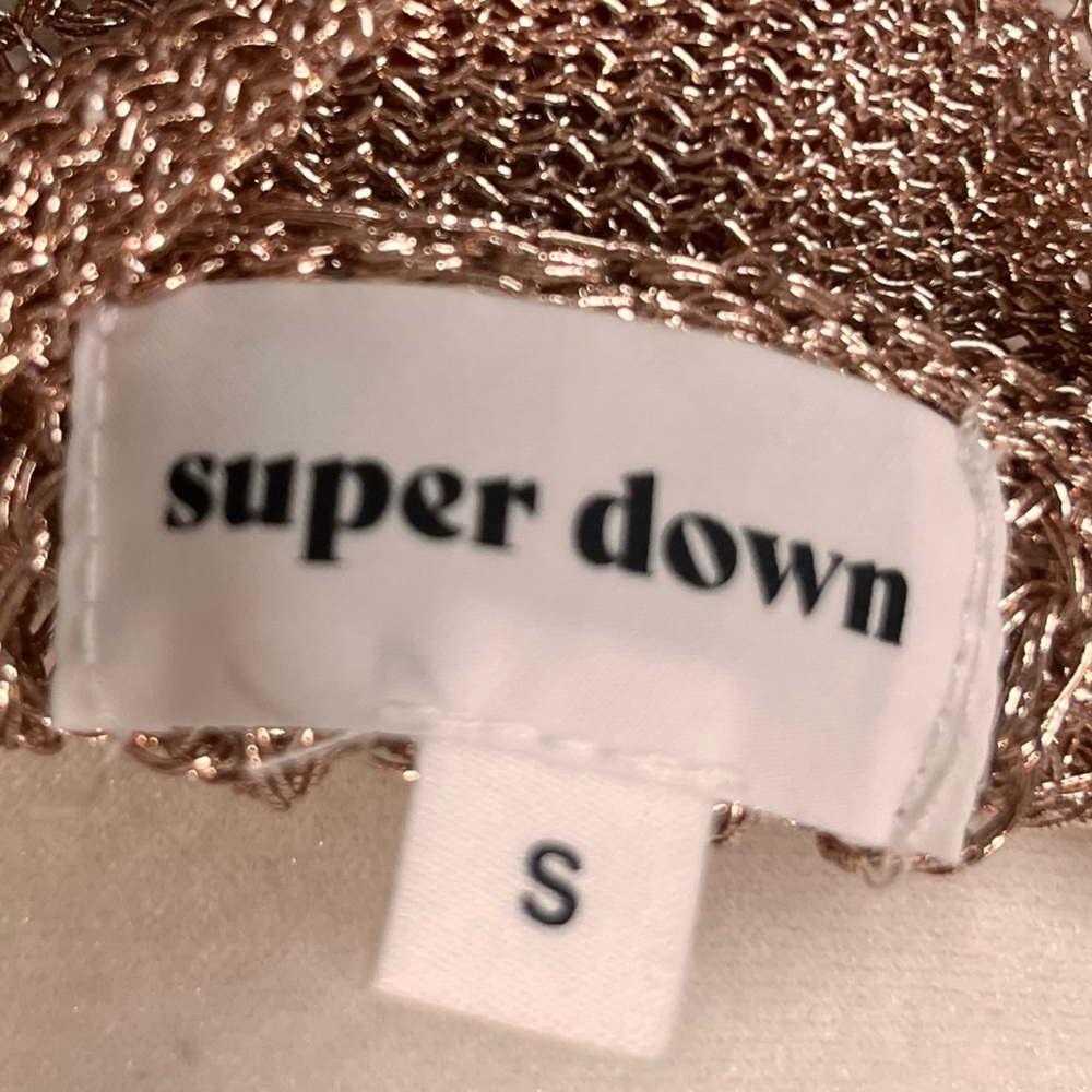 Superdown Karen Metallic Cardigan Bronze Size Small - Picture 6 of 7